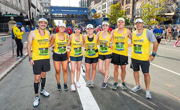 The Dana-Farber Marathon Challenge team for the Boston Marathon