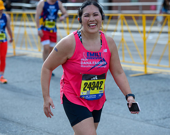 A DFMC runner on the marathon route