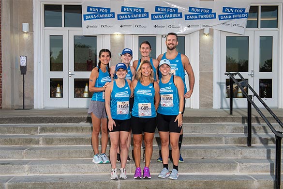 Seven Run for Dana-Farbers runners pose for a photo before their race
