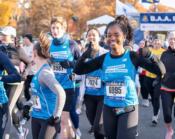 Run for Dana-Farber runners at the finish line of a race