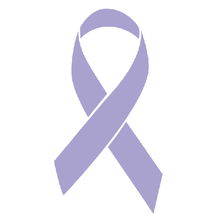 Lavender ribbon to show support for all cancers
