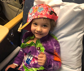 Eva, a patient in Dana-Farber's Jimmy Fund Clinic.