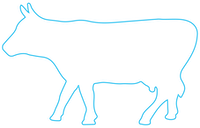Blue cow icon
