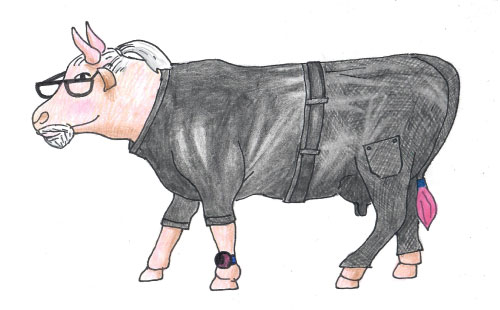 Eliot from Jordan's inspired cow rendering