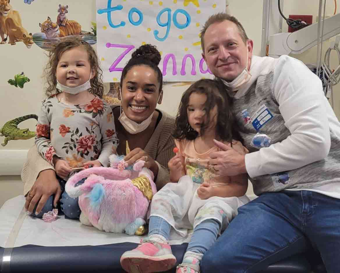 A Dana-Farber patient and her family