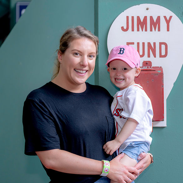 Jimmy Fund patient and family member at Fenway Park