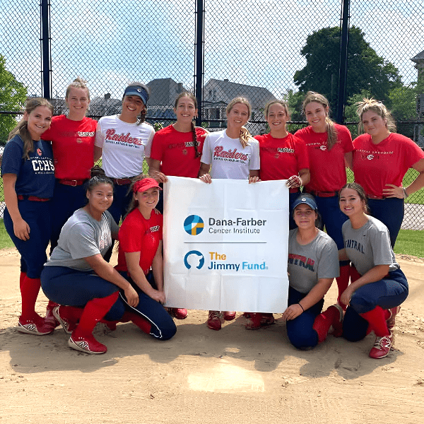 Central Catholic softball team supporting the Jimmy Fund