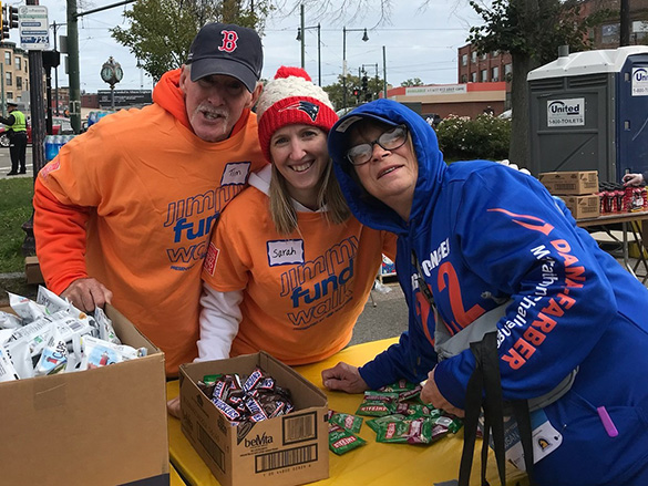Featured volunteers at a past Boston Marathon Jimmy Fund Walk