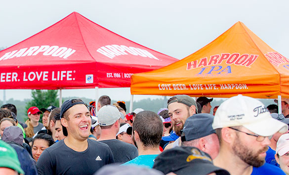 Sponsor booths at the Jimmy Fund 5K & Fun Run