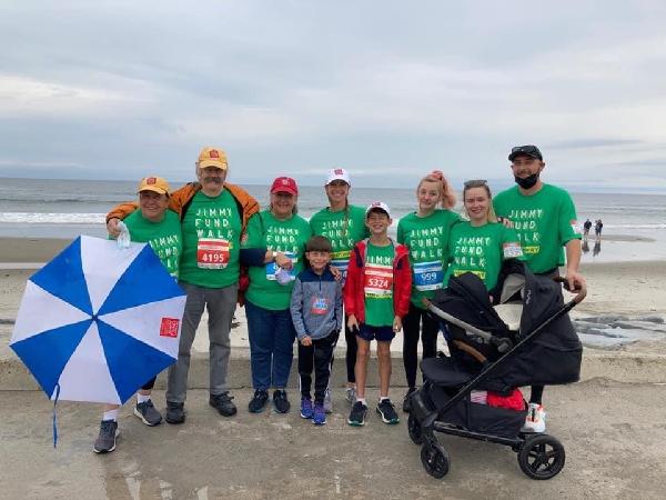Several members of of Team BRCA1 Strong walked virtually at Hampton Beach, NH, in 2021, while others walked in Maine, Georgia, and Florida!