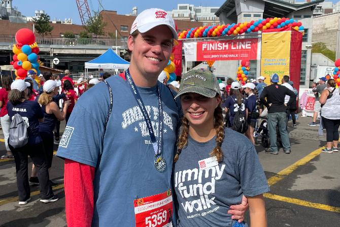 Andrew and Mia at the 2023 Jimmy Fund Walk!