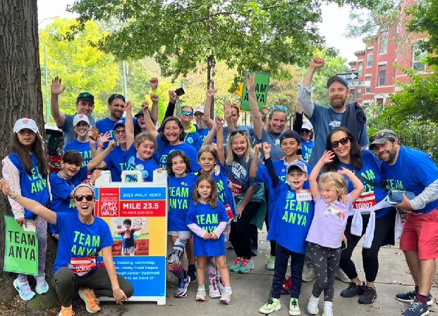 Team Anya walks to support Osteosarcoma Research and cures for Pediatric Cancer