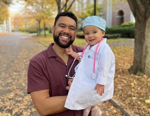 Chris and his Pediatric Oncologist--Leilani--this past Halloween