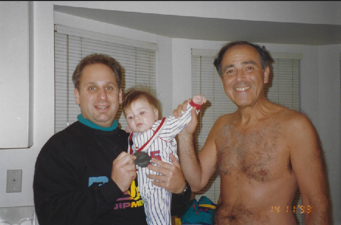 Dad, Me and Grandpa After 1993 NYC Marathon